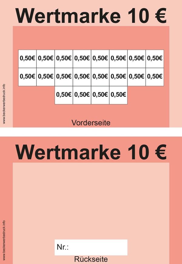 Wertmarken / Verzehrkarten