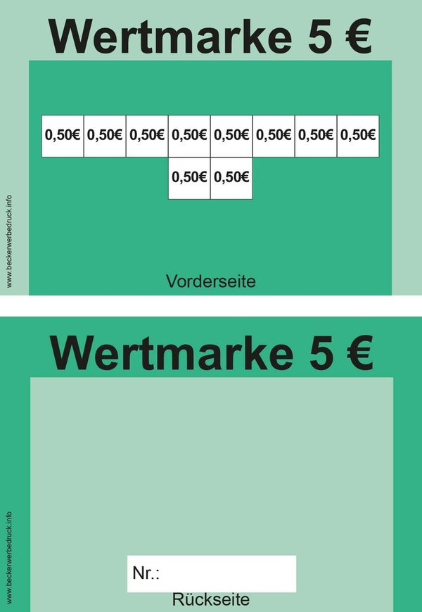 Wertmarken / Verzehrkarten